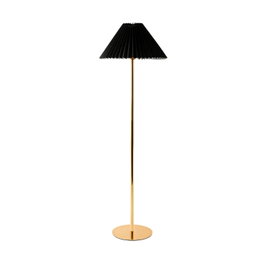 Opviq Lámpara de pie Negro y Dorado